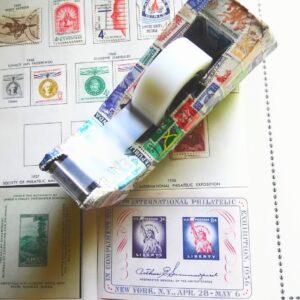 tape holder with post cards