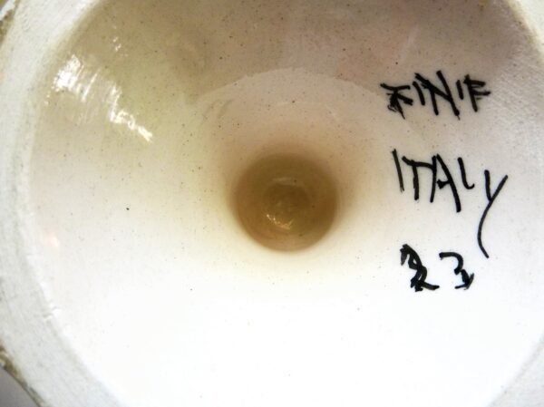 Interior of A Cup with a Stamp of Italy