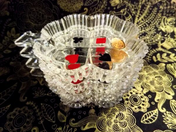 Piled Four Game Night Bohemia Crystal Ashtrays