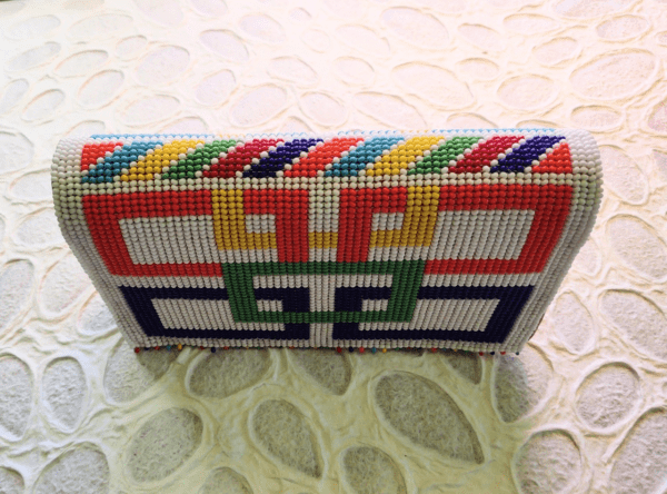 Zulu Multi Colored Beaded Clutch, Man Made Materials