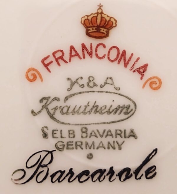 Platinum Plates, Barcorale Pattern by Franconia Krautheim