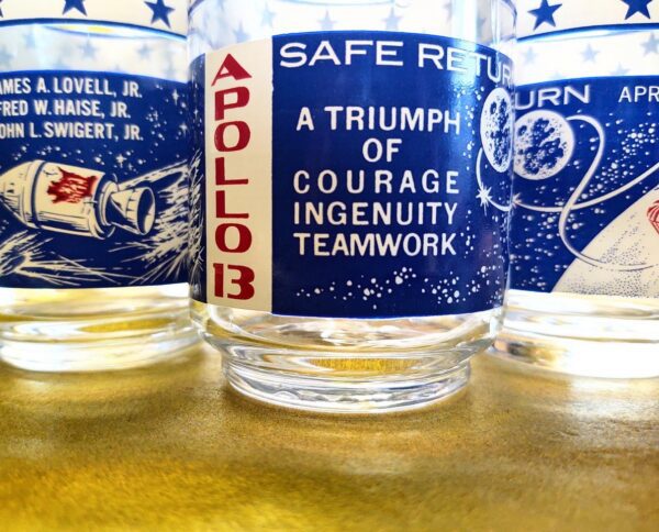 Apollo 13 Juice Glasses, A Triumph of Courage, Ingenuity