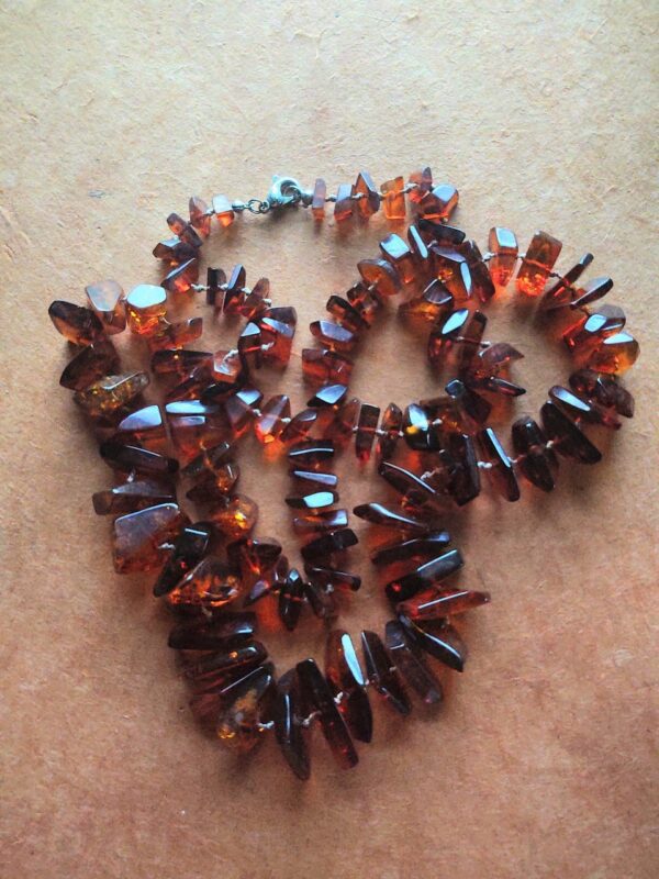 Baltic Amber Necklace with Stones in a Formation