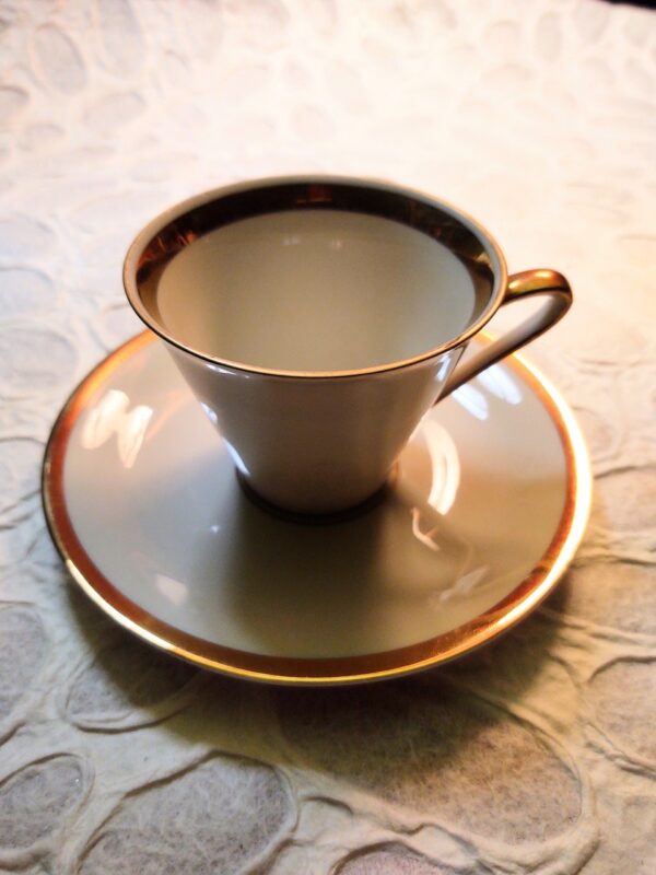 Bavarian Gold Trimmed Cup and Plate for Coffee and Tea